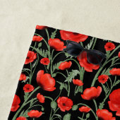 Rode papaver strandlaken (In situ)