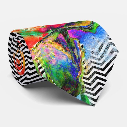 Rode papaver stropdas (Opgerold)