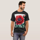 rode papaver t-shirt (Voorkant volledig)