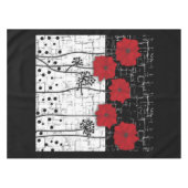 Rode papaver tafelkleed (Voorkant (Horizontaal))