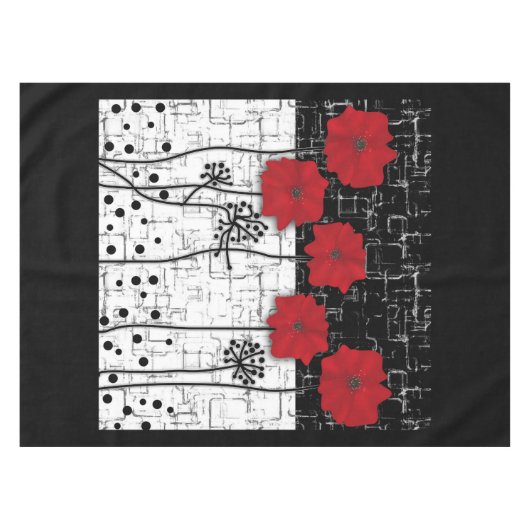 Rode papaver tafelkleed (Voorkant (Horizontaal))