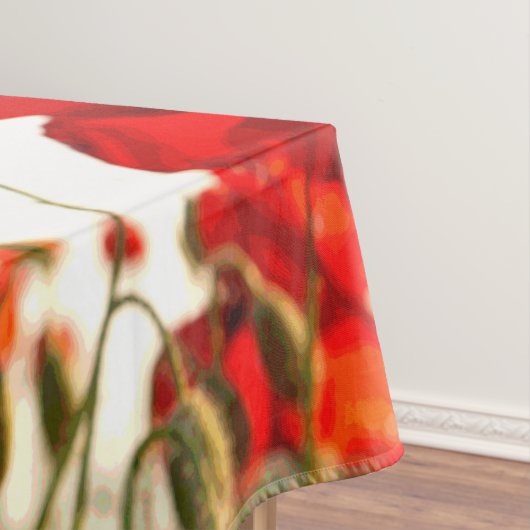 Rode papaver tafelkleed (Voorbeeld)