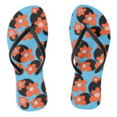 Rode papaver teenslippers (Voetbed)