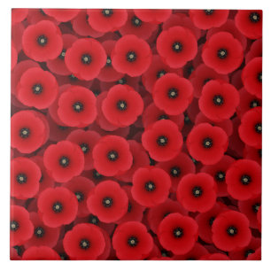 Rode papaver Tegel Tegeltje