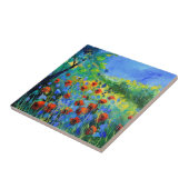 rode papaver tegeltje (Zijkant)