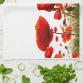 Rode papaver theedoek (Gevouwen)