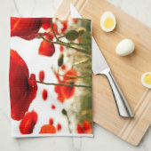 Rode papaver theedoek (Quarter Fold)