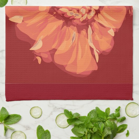 rode papaver theedoek (Gevouwen)