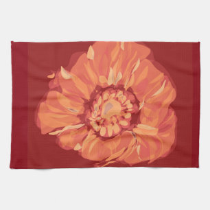 rode papaver theedoek