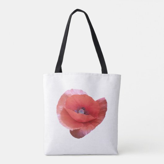 Rode papaver. tote bag (Achterkant)