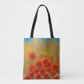 Rode papaver tote bag (Voorkant)
