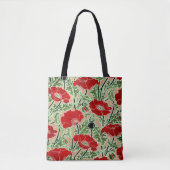  rode papaver tote bag (Voorkant)