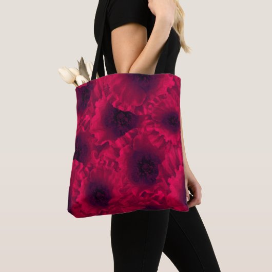 Rode papaver tote bag (Dichtbij)