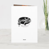 Rode papaver Velden Monogram Bloem Dank u Bedankkaart (Achterkant)