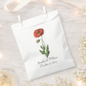  rode papaver voor het huwelijk bedankzakje (Geknipt)