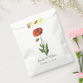  rode papaver voor het huwelijk bedankzakje (Gezegeld)