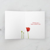 Rode papaver voor thuisdagen kaart (Binnen)