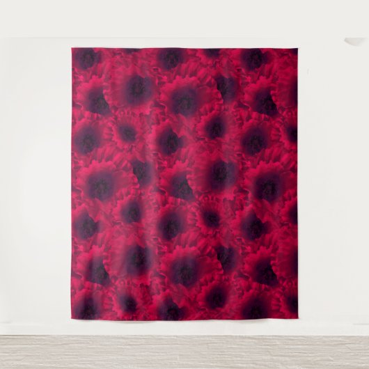 Rode papaver wandkleed (Voorkant)