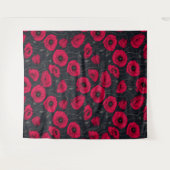 Rode papaver wandkleed (Voorkant (horizontaal))