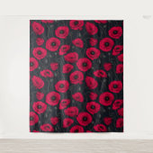 Rode papaver wandkleed (Voorkant)