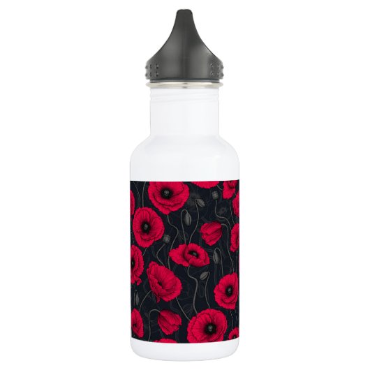 Rode papaver waterfles (Links)