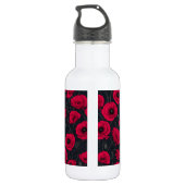 Rode papaver waterfles  (Achterkant)