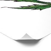 Rode papaver, waterverf en inkt foto afdruk (Hoek)