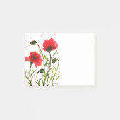 Rode papaver waterverf rustige chic post-it post-it® notes (Voorkant)