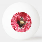 rode papaverblaasjes Macro Ping Pong Ball (Achterkant)