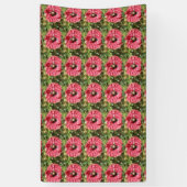 rode papaverblazer, macrobanner spandoek (Verticaal)