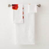 Rode papaverbloem bad handdoek (Insitu)