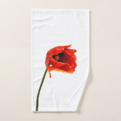 Rode papaverbloem bad handdoek (Handdoek)