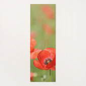 Rode papaverbloem in natuur yogamat (Achterkant)
