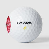 rode papaverbloem Macro Golfbal Golfballen (Logo)