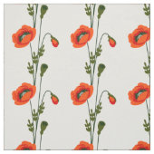 Rode papaverbloem stof (Swatch)