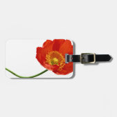 Rode papavereenvoud bagagelabel (Voorkant horizontaal)