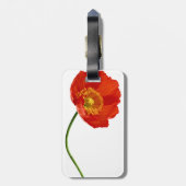Rode papavereenvoud bagagelabel (Achterkant verticaal)