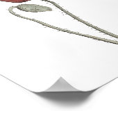 Rode papaverfleskool poster (Hoek)