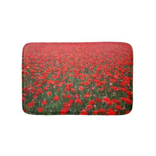 Rode papavers badmat (Voorkant)