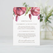 Rode papavers Elegante Formele Bloemen Bruiloft De Kaart (Staand voorkant)