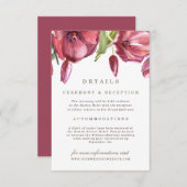 Rode papavers Elegante Formele Bloemen Bruiloft De Kaart (Voorkant / Achterkant)