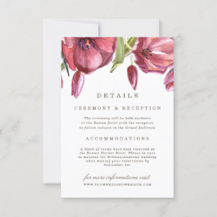 Rode papavers Elegante Formele Bloemen Bruiloft De Kaart
