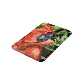 Rode papavers en bloemen Flora Foto Bath Mat (Gekanteld)
