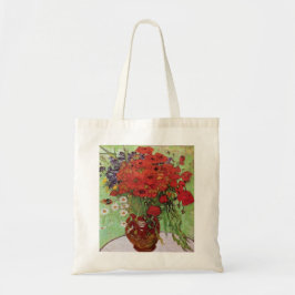 Rode papavers en Daisies van Vincent Van Gogh Kaar Tote Bag