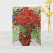 Rode papavers en Daisies van Vincent Van Gogh Kaart (Gele Bloem)
