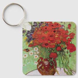 Rode papavers en Daisies van Vincent Van Gogh Sleutelhanger