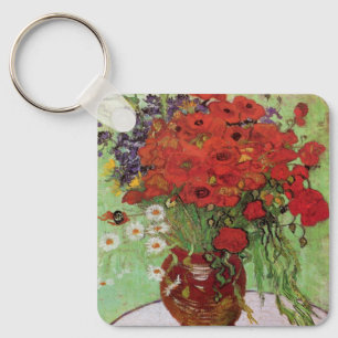 Rode papavers en Daisies van Vincent Van Gogh Sleutelhanger