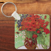 Rode papavers en Daisies van Vincent Van Gogh Sleutelhanger (Voorkant)