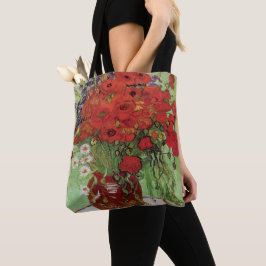 Rode papavers en Daisies van Vincent Van Gogh Tote Bag