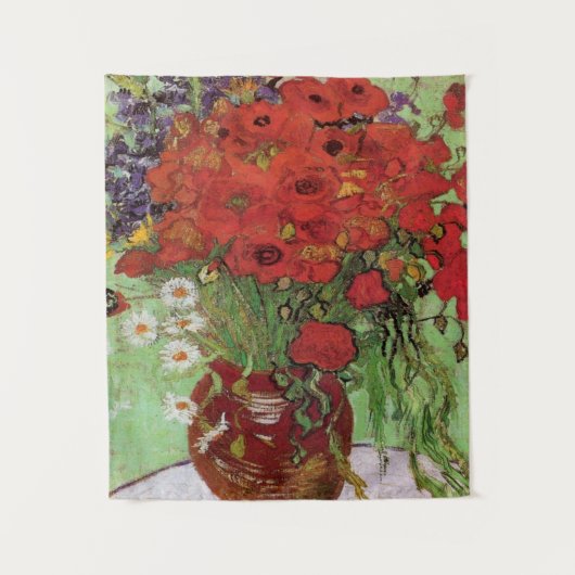 Rode papavers en Daisies van Vincent Van Gogh Wandkleed (Voorkant)